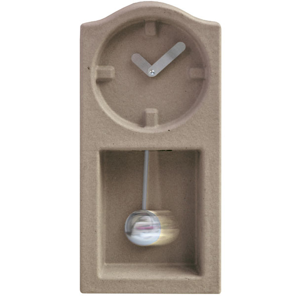 ORANGE Paper Pulp Clock − nástěnné hodiny z recyklovaného papíru, osazené quartzovým hodinovým strojkem, nyní za 395 Kč, www.naoko.cz (foto: Naoko)