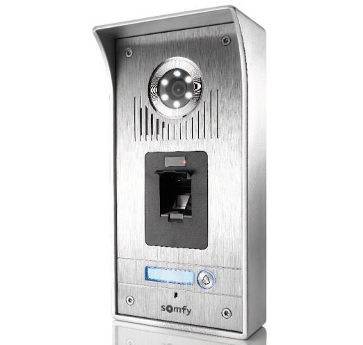 videotelefon Somfy V600, vnější jednotka v provedení antivandal s led kamerou a snímačem otisku prstů
