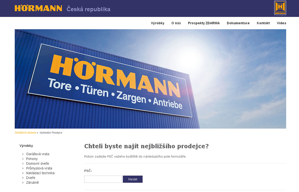 Společnost Hörmann spustila nový přehledný web, který podporují i chytré telefony