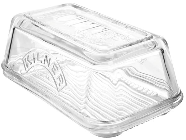 Skleněná máslenka Kilner, silnostěnná, na 250 g másla, 17 × 10 × 7,2 cm, Luxurytable.cz, 379 Kč