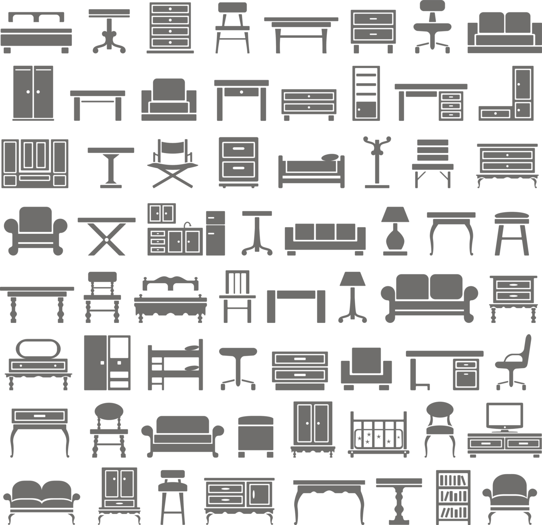Графическое изображение мебели