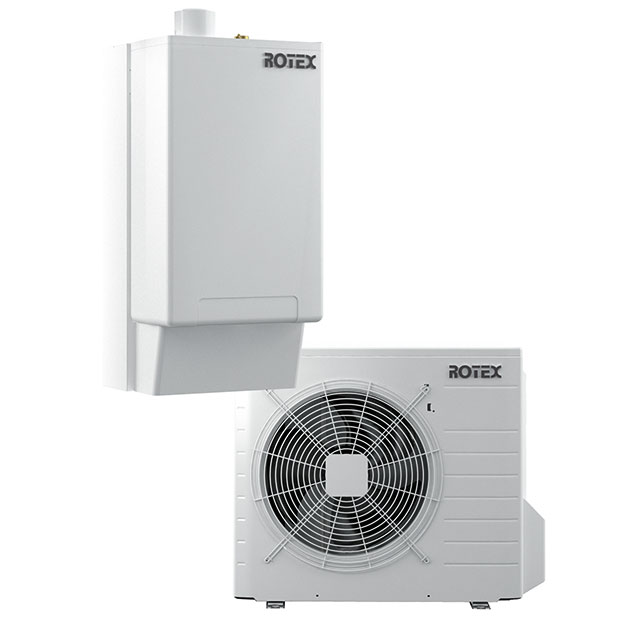 ROTEX HPU – hybridní tepelné čerpadlo, kombinující přednosti špičkového plynového kondenzačního kotle a vysoce efektivního tepelného čerpadla.