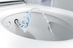 Patentovaná technologie sprchovaní zajišťuje cílené a důkladné očištění díky pulsujícímu proudu vody s tělesnou teplotou obohacenému o dynamické provzdušnění. foto Geberit