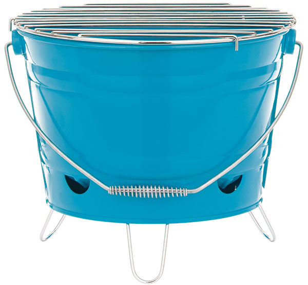 Butlers BBQ, přenosný gril-kbelík, samostatný kontejner na dřevěné uhlí, větrací otvory pro optimální cirkulaci vzduchu, průměr roštu 27 cm, 449 Kč