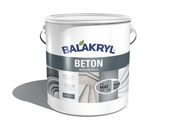 Barva BALAKRYL BETON je určena k ochranným nátěrům betonových zdí, konstrukcí, panelů a stěn v interiéru, ale i svislých betonových ploch v exteriéru. Vytváří paropropustný povrch, který je možné omývat, avšak nesnese trvale mokré prostředí.