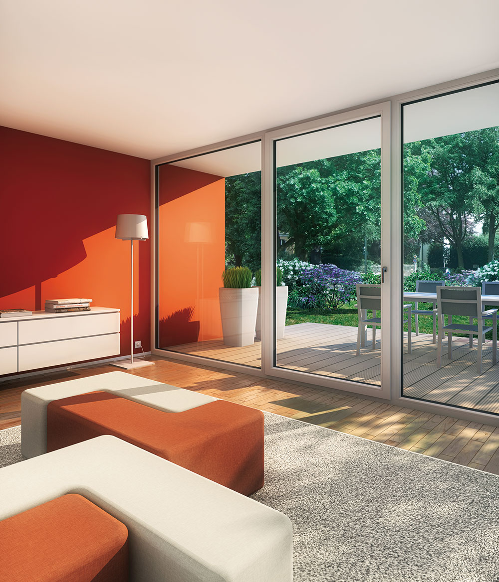 Okenní profil Eforte je vhodný pro úsporné bydlení. Při použití trojskel je jejich součinitel tepla 0,95 V/m2 a hodí se pak i pro pasivní domy. FOTO INOUTIC
