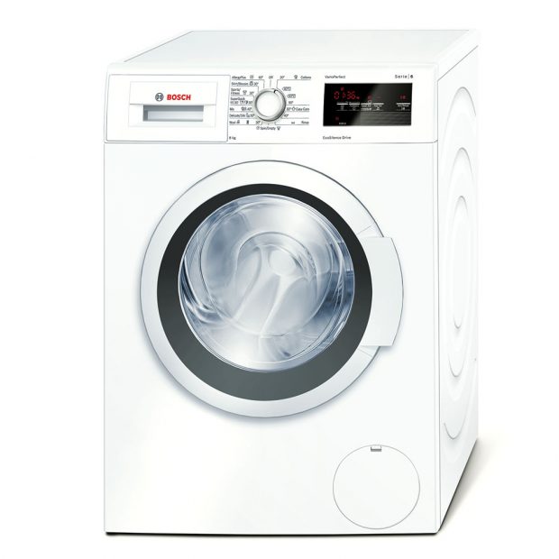 Bosch WAT24360BY, automatická pračka, energetická třída A+++, kapacita bubnu 8 kg, tichý motor EcoSilence Drive™, volitelné nastavení programu, šetrné a intenzivní praní díky speciální struktuře bubnu, program AlergiePlus, přibližná roční spotřeba vody 9 900 l, 12 290 Kč.