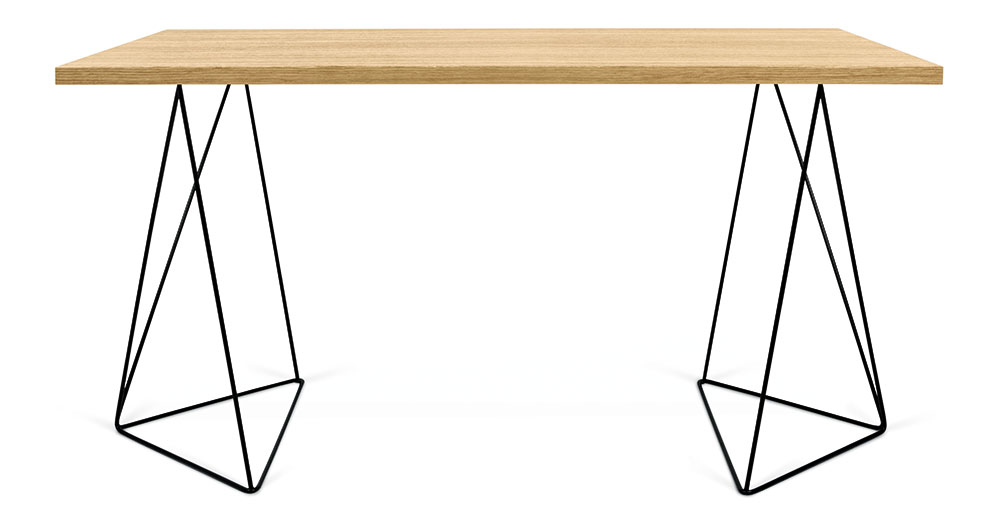 Stůl TemaHome Flow, 6 899 Kč, 75 x 140 cm, výška 75 cm, dřevotřísková deska s dubovým vzorem, 6 899 Kč, www.bonami.cz