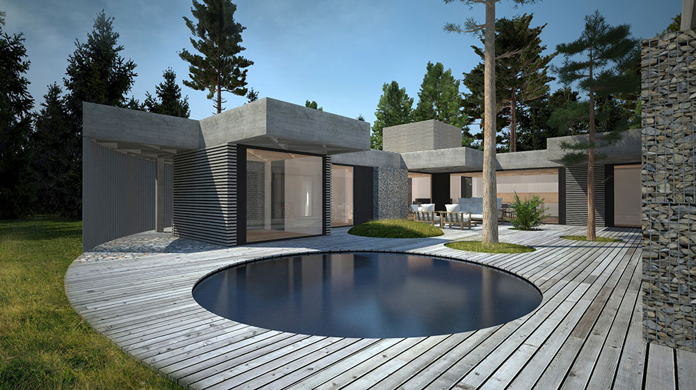 Rodinný dům v osadě Kersko, soutěžící hipposdesign; Vítěz odborné poroty v kategorii Moderní dřevostavby – návrhy