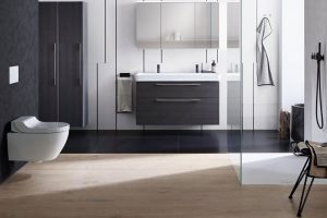 Všestranná – Geberit AquaClean Tuma Classic je kompaktní toaleta s integrovanou sprchou vhodná pro každou domácnost. zdroj Geberit