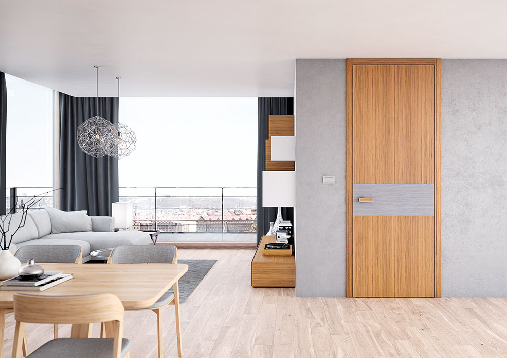Dveře Tenga 28, dýha teak bílý a dub stříbrný, cena od 6 790 Kč, www.sapeli.cz