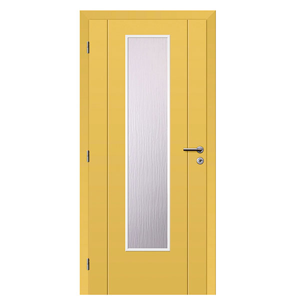 Dveře Rainbow plné (Solodoor), povrch MDF, v barvách žlutá písková, čínská červeň, petrolejová modrá, kapučíno a antracitová šedá, cena od 4 465 Kč, www.solodoor.cz