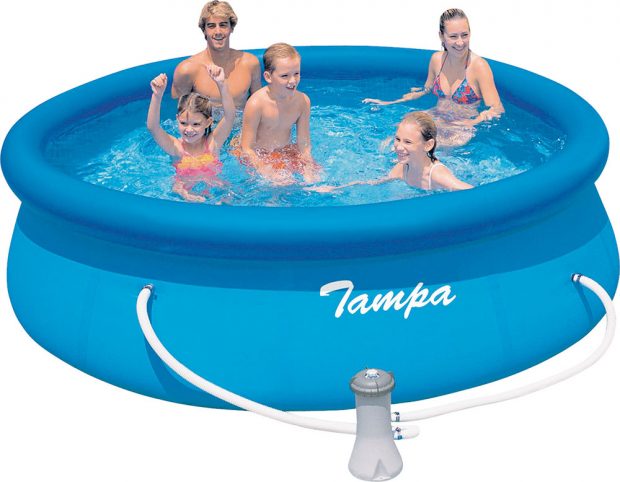 Nadzemní bazén Marimex Tampa, třívrstvé PVC a polyester, 3,66 x 0,91 m, cena 2 190 Kč, www.hornbach.cz
