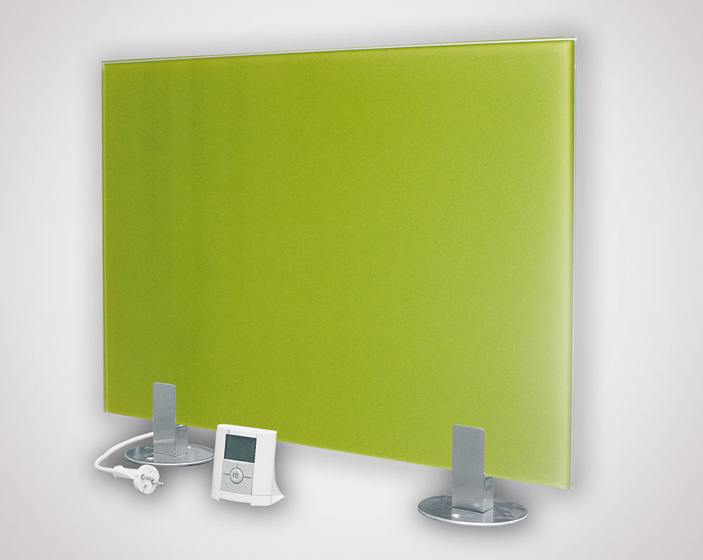 Sálavý GR panel je proveden z bezpečnostního tvrzeného skla, topného elementu, omezovacího termostatu a přívodního kabelu. Standardně je určen k pevné instalaci na stěnu. Panely je možné zavěsit na šířku i na výšku. Vyrábějí se v několika barevných provedeních: bílá, černá, žluto-zelená, červená a zrcadlo. V případě, že nelze zavěsit GR panel na stěnu, je možné použít sadu chromovaných podpěr k postavení panelu na podlahu. www.fenixgroup.cz