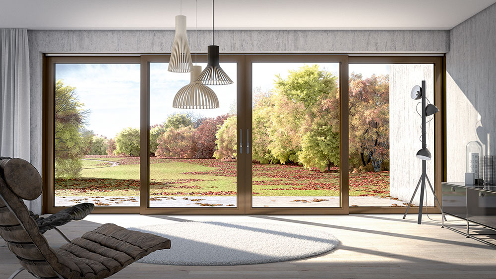 Nový posuvně-zdvižný systém Schüco LivIngSlide propojí interiér s domu s venkovní terasou. FOTO SCHÜCO CZ