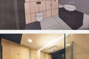 Koupelna před a po