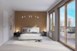Luxusní ložnice s prosklením