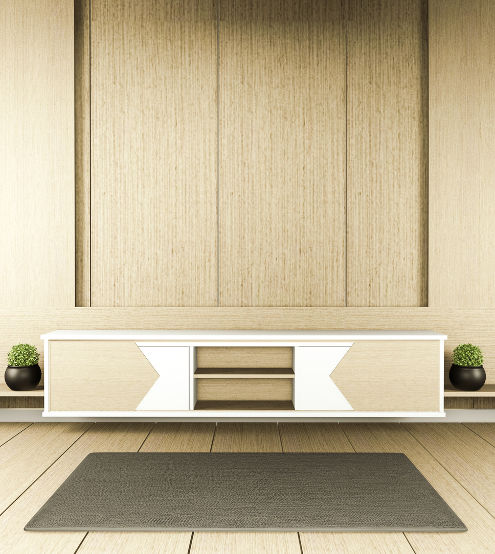Zen modern empty room,minimal design japanese style. 3d rendering