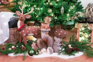Vánoční dekorace lesní zvířátka