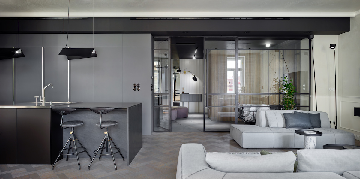 Rekonstruovaný luxusný designový velký byt v pražských Vinohradech