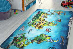 Dětský koberec mapa
