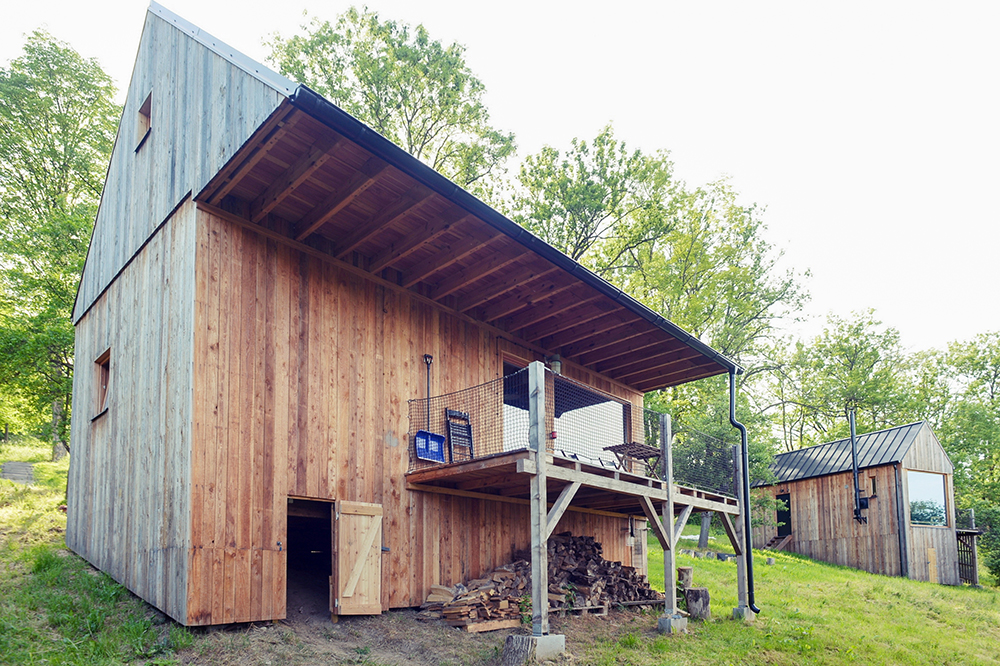 Exteriér domku - Dřevěné domky na šumavské stráni