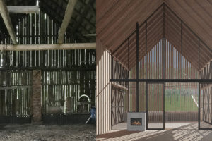 Ukážka rekonstrukce páte stodoly z původní na novou