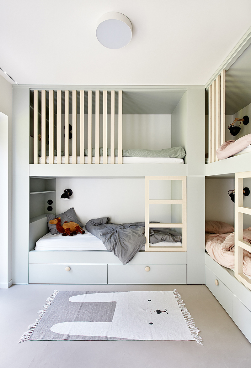 Dětský pokoj s patrovými postelemi- Víkendové apartmá v Jizerských horách