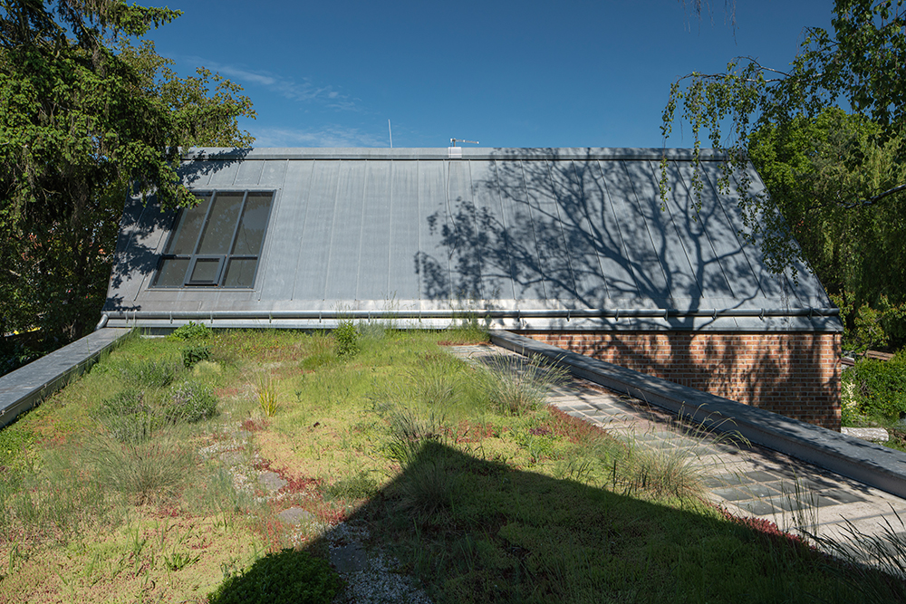 Sedlová střecha - Rodinný dům s krytým bazénem v Řepově