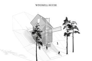 Schéma projektu - Dům Větrný mlýn v Polsku