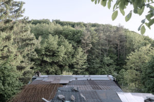 Zatravnění střechy - Atypický rodinný dům v Perneku