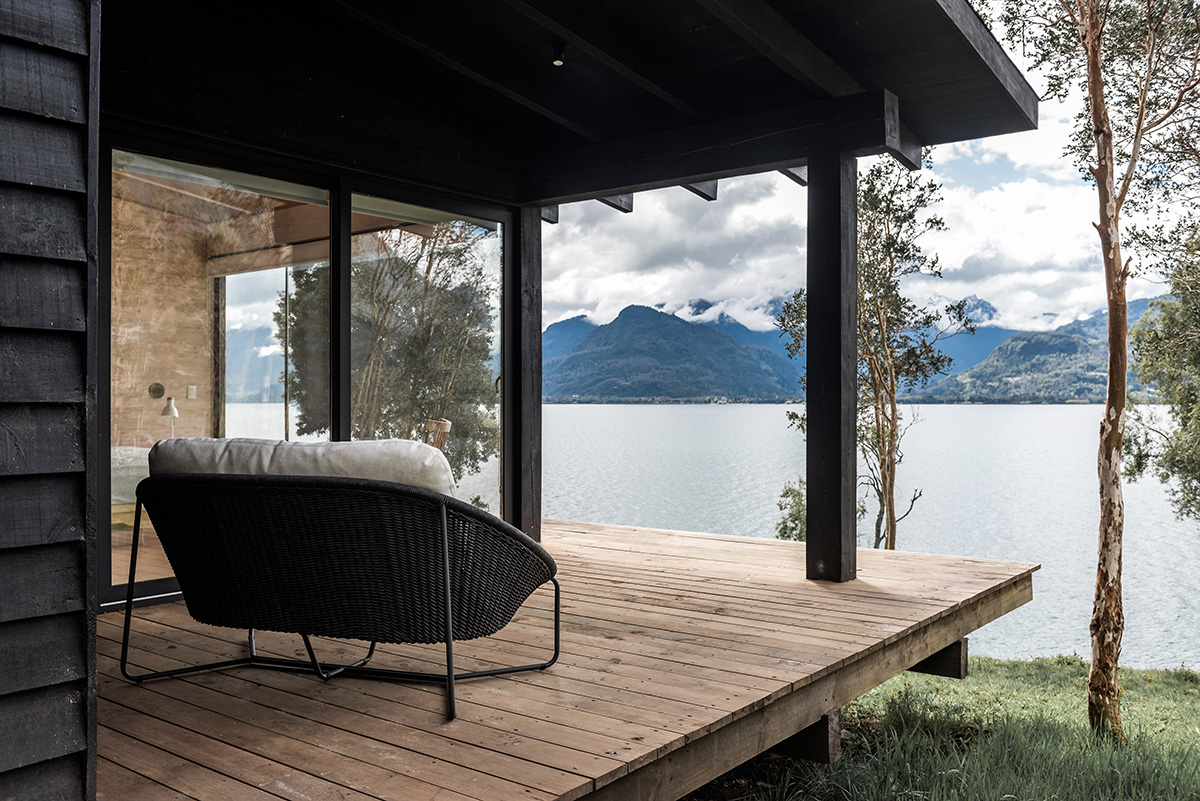 Výhled z terasy - Víkendový dům u jezera v Chile
