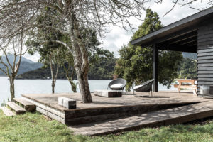 Dřevěná terasa - Víkendový dům u jezera v Chile
