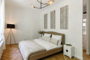 Ložnice - Rekonstrukce historického bytu v Karlových Varech