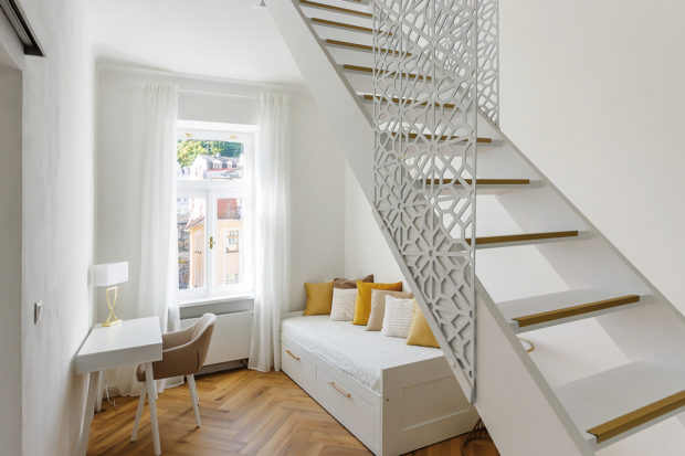 Pokoj pro hosty - Rekonstrukce historického bytu v Karlových Varech