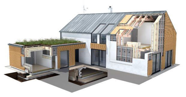 3D model zateplení půdy rodinného domu