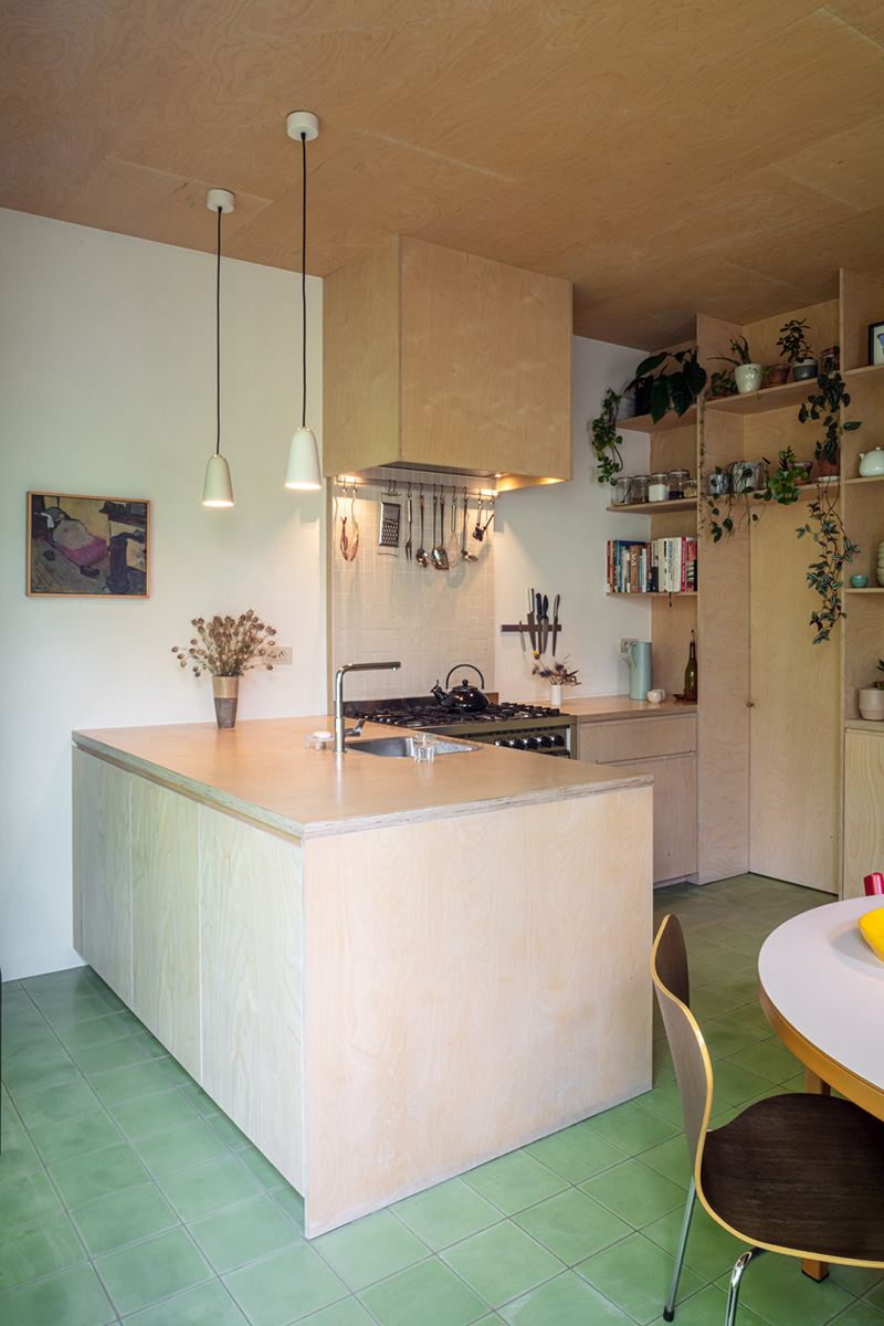 Kuchyň - Řadový dům se zahradou v Belgii
