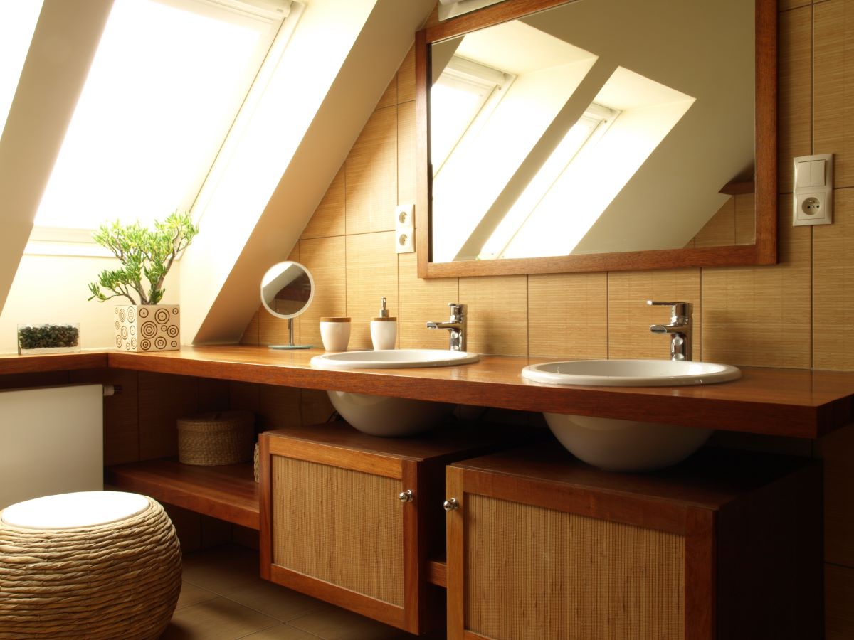 Dřevěná koupelna