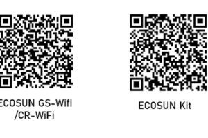 Video o nových panelech ECOSUN GS-WiFi/CR-WiFi a 3D animaci postupu lepení obkladu na panel ECOSUN Kit lze shlédnout načtením příslušných QR kódů.