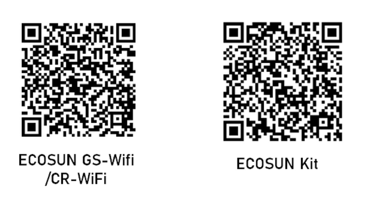 Video o nových panelech ECOSUN GS-WiFi/CR-WiFi a 3D animaci postupu lepení obkladu na panel ECOSUN Kit lze shlédnout načtením příslušných QR kódů. 