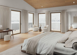 Okna Schüco WoodDesign kombinují odolný hliník a dřevo