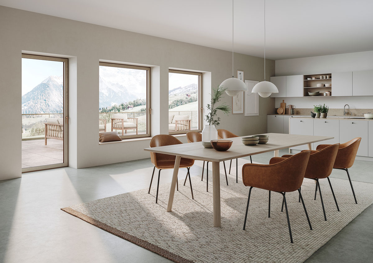 Schüco AWS WoodDesign - dekor dubového dřeva Natural