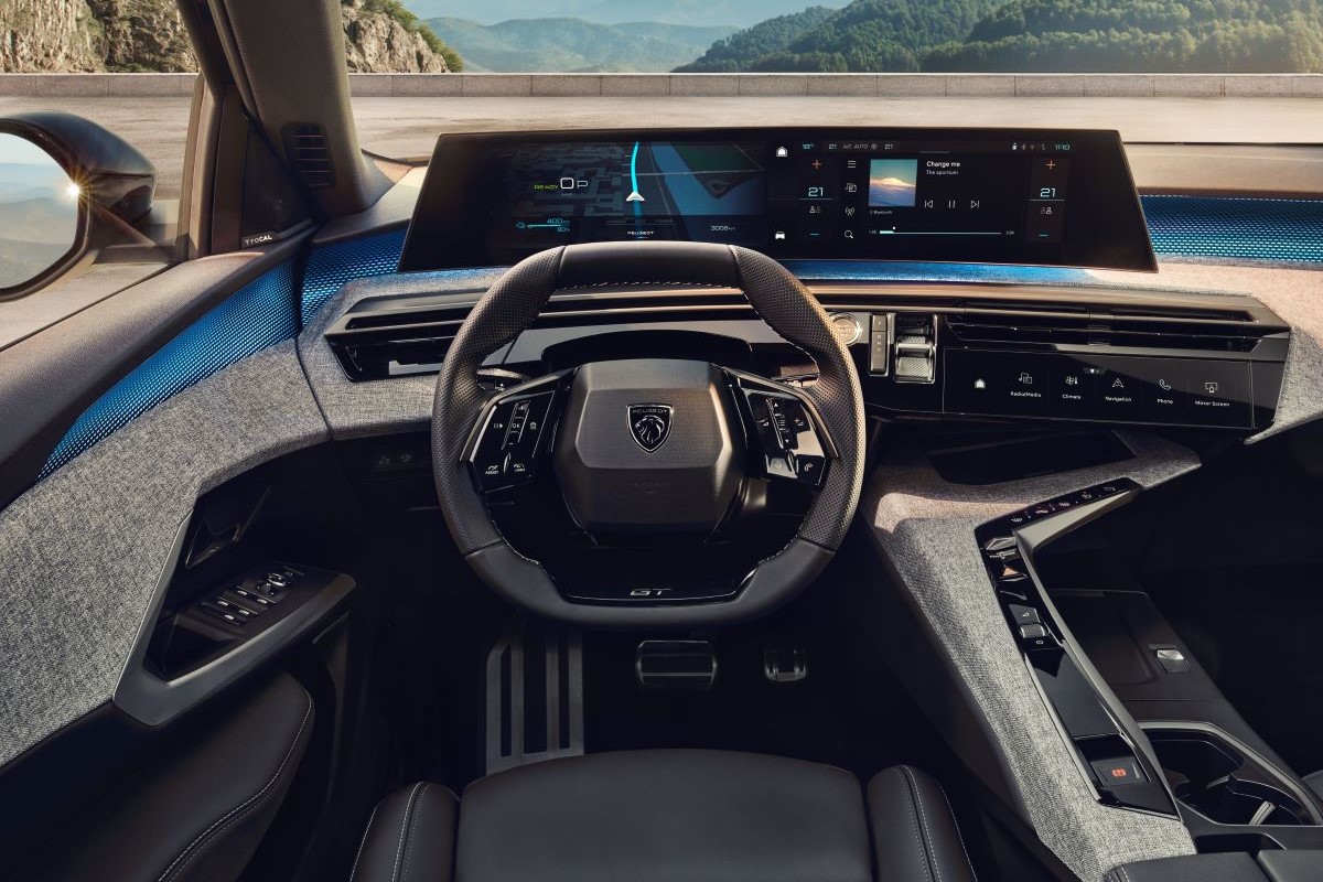 luxusní interiér elektromobilu