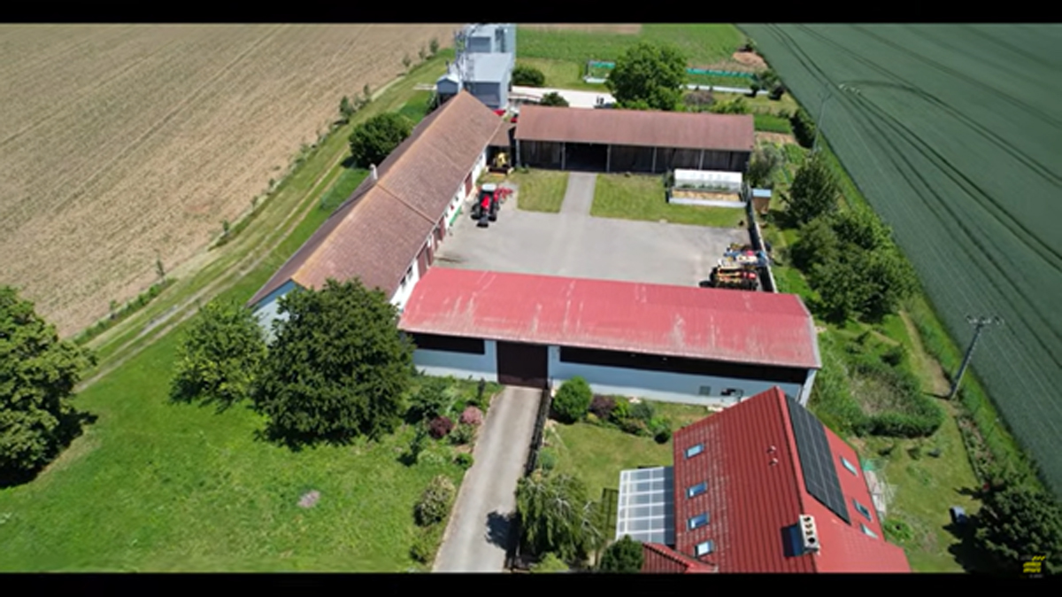 Šnečí farma u Vyškova z ptačí perspektivy