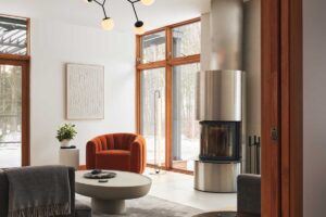 Krb v denní zóně se stává výrazným prvkem, který spojuje design a útulnost