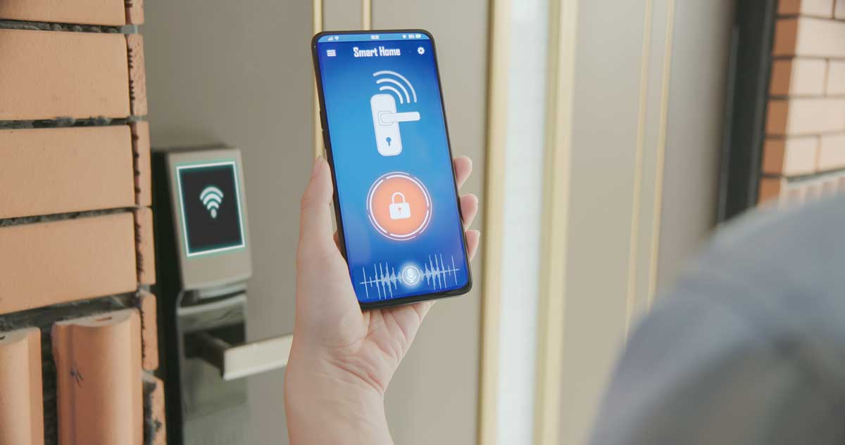 Ovládání chytrého zámku dveří pomocí mobilní aplikace Smart Home