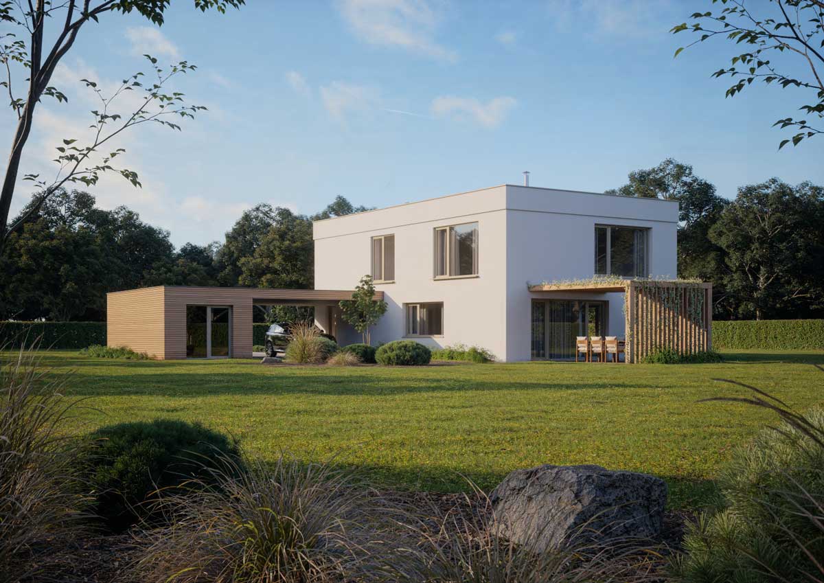 Rodinný dům HELUZ SPACE ve variantě s plochou střechou