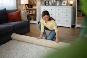 Postupná proměna interiéru včetně nových doplňků a textilií pomáhá vytvořit pocit bezpečí a nového začátku po rozchodu.