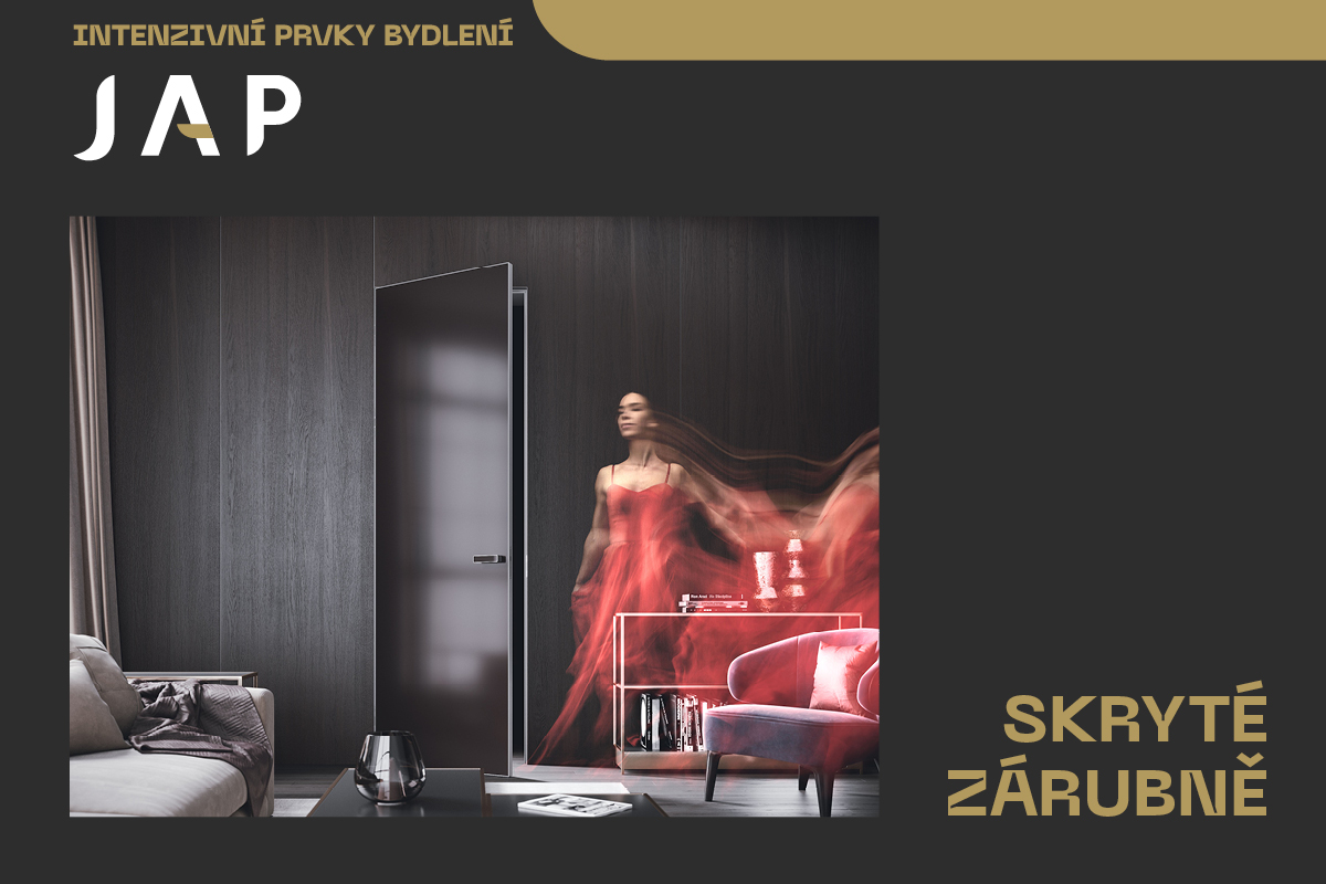 Moderní interiér se skrytou zárubní