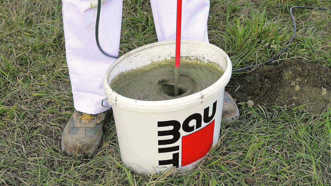 Baumit FixBeton – varianta přípravy rozmícháním směsi před aplikací